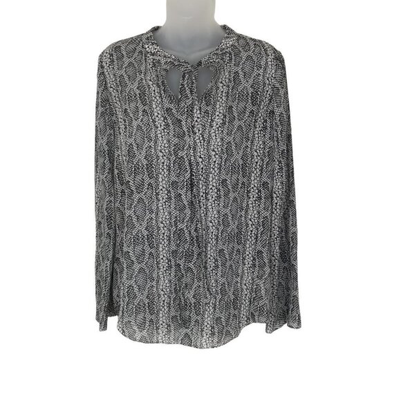 THEORY 100% Silk Snake Skin  Print Blouse Size S - Picture 1 of 7